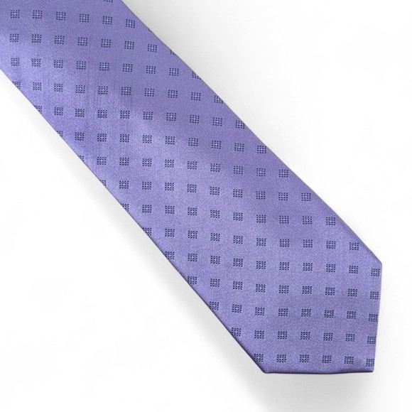 Calvin Klein Men's Shelby Textured Tie Necktie Classic 3" Lilac Silk Blend $69 - Picture 1 of 5